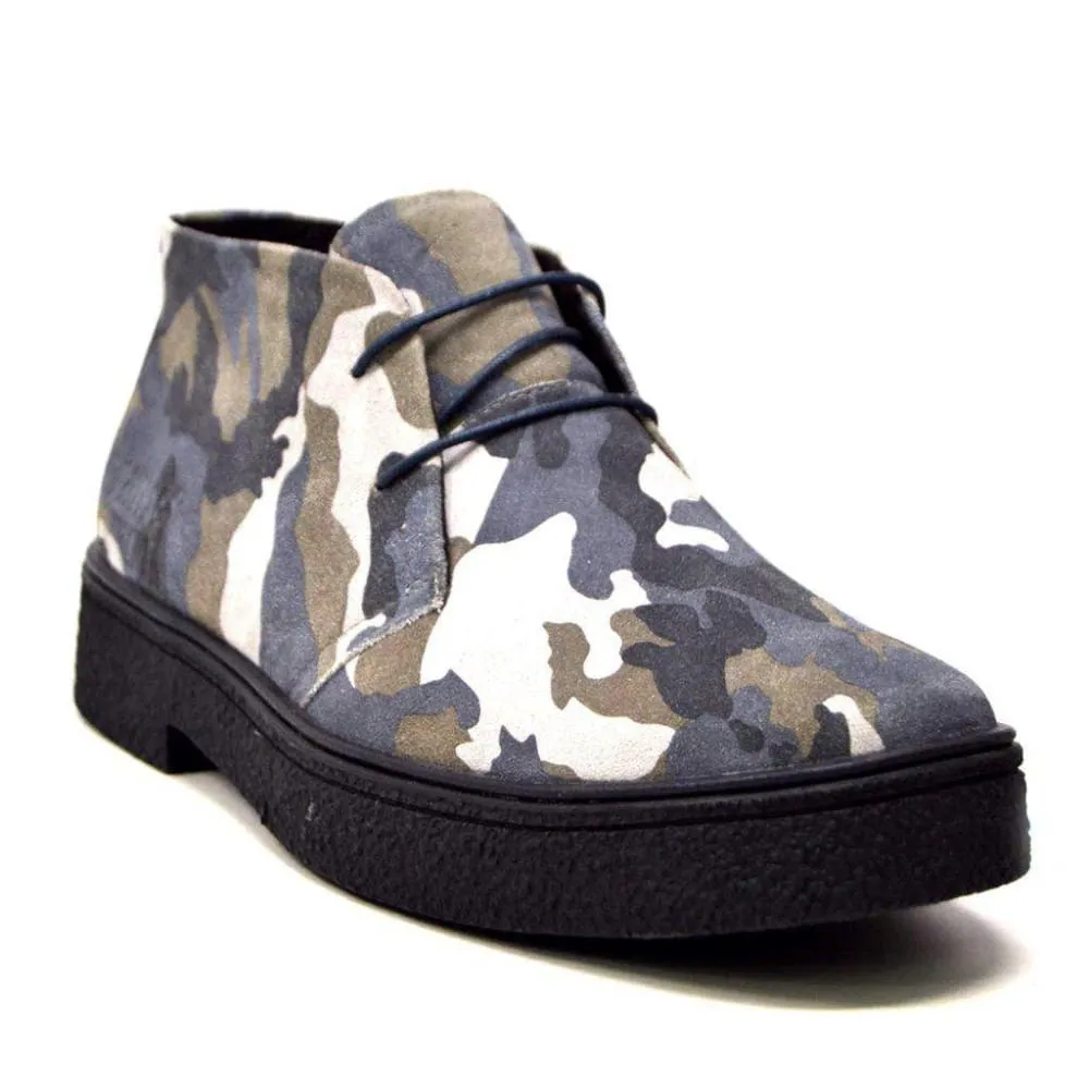 British Walkers Playboy Classic Men's Camo Suede Ankle Boots