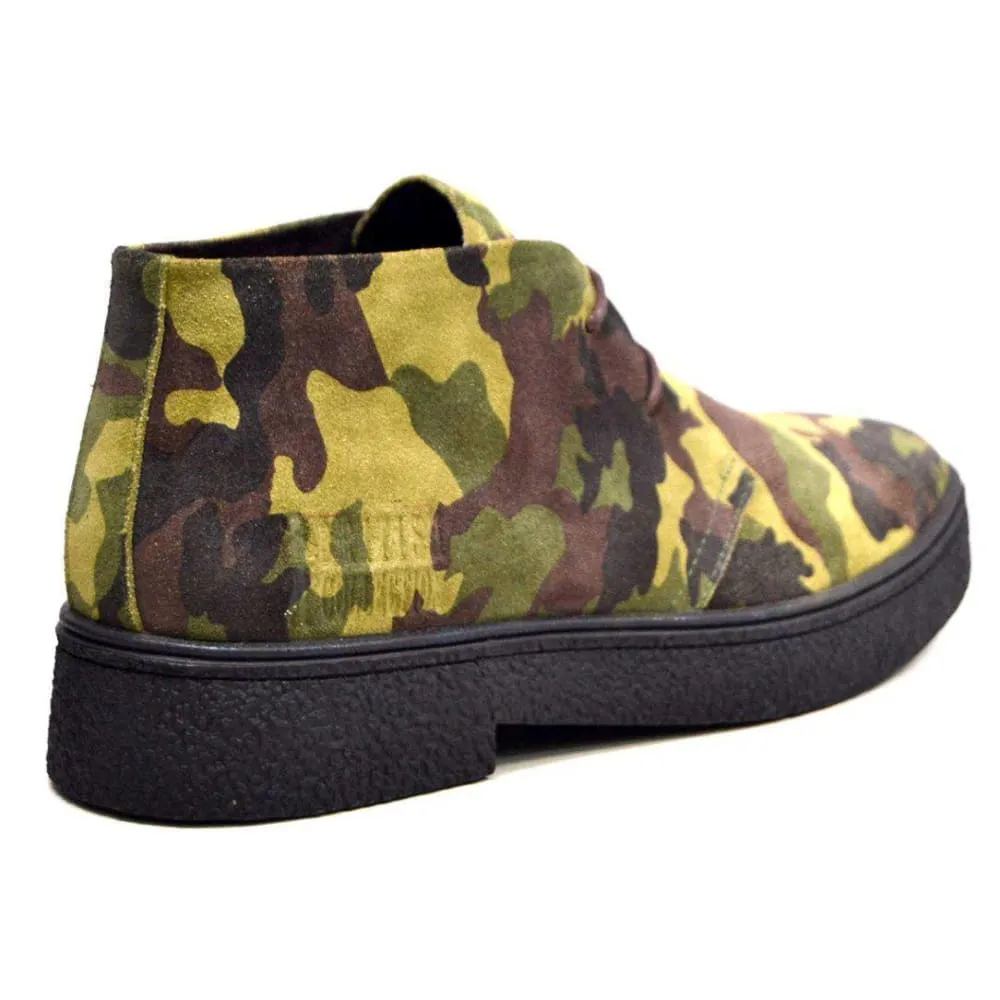 British Walkers Playboy Classic Men's Camo Suede Ankle Boots