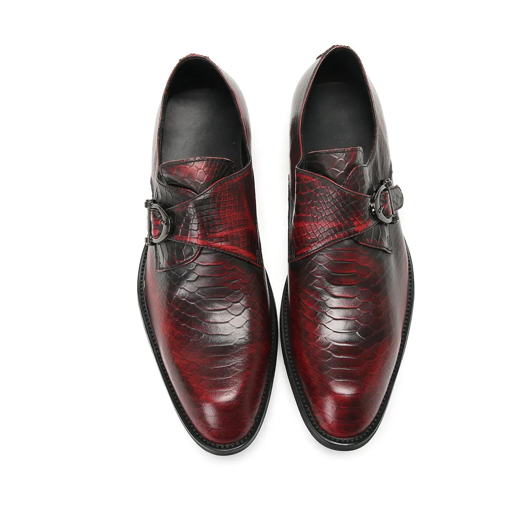 Brown buckle men's business dress shoes