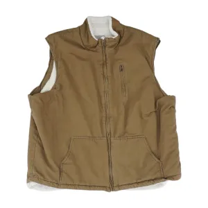 Brown Solid Fleece Vest