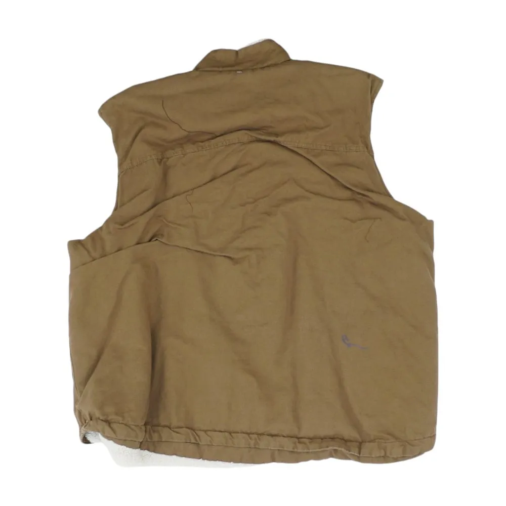 Brown Solid Fleece Vest
