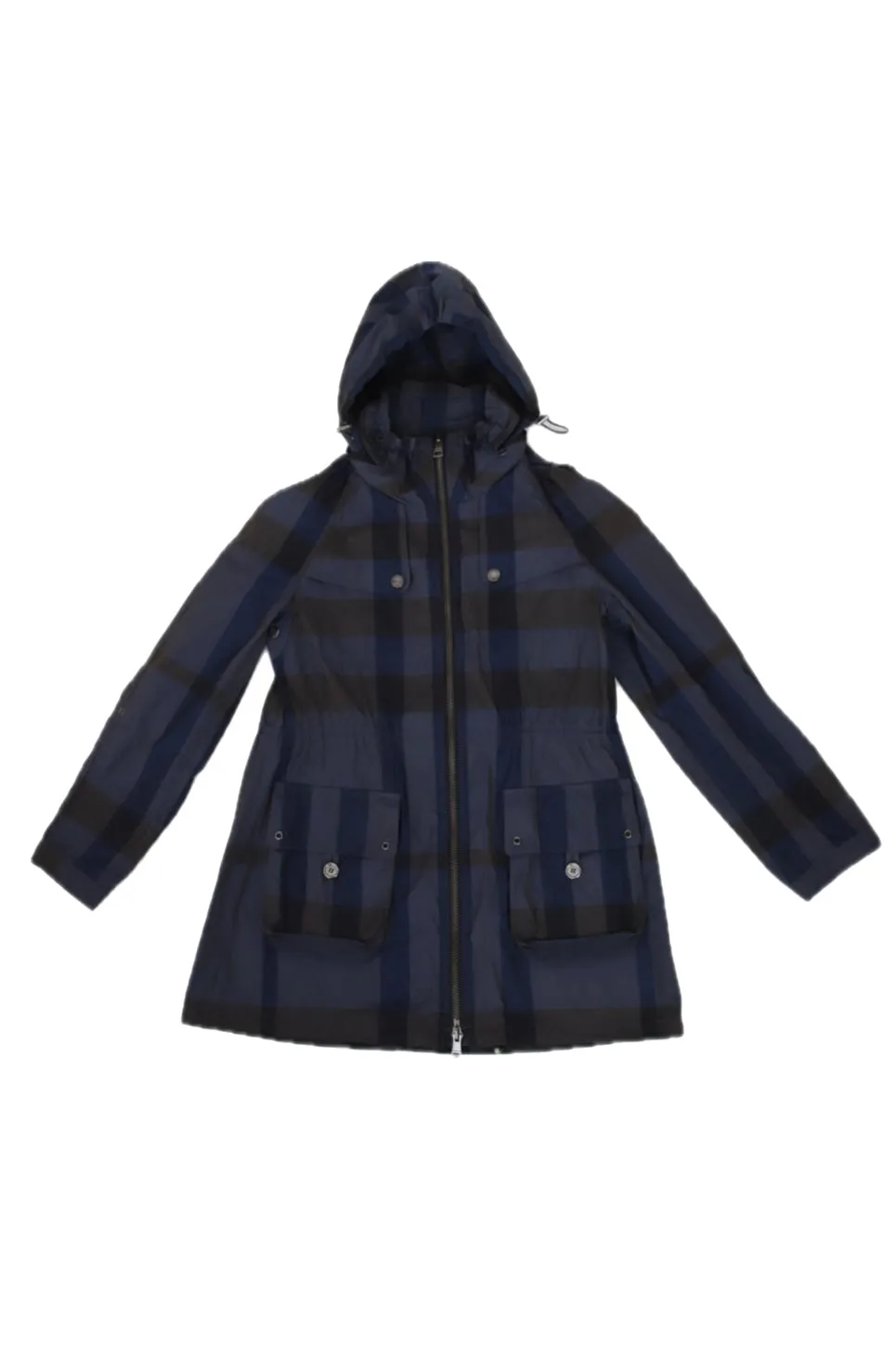 Burberry Brit Hooded Check Coat*