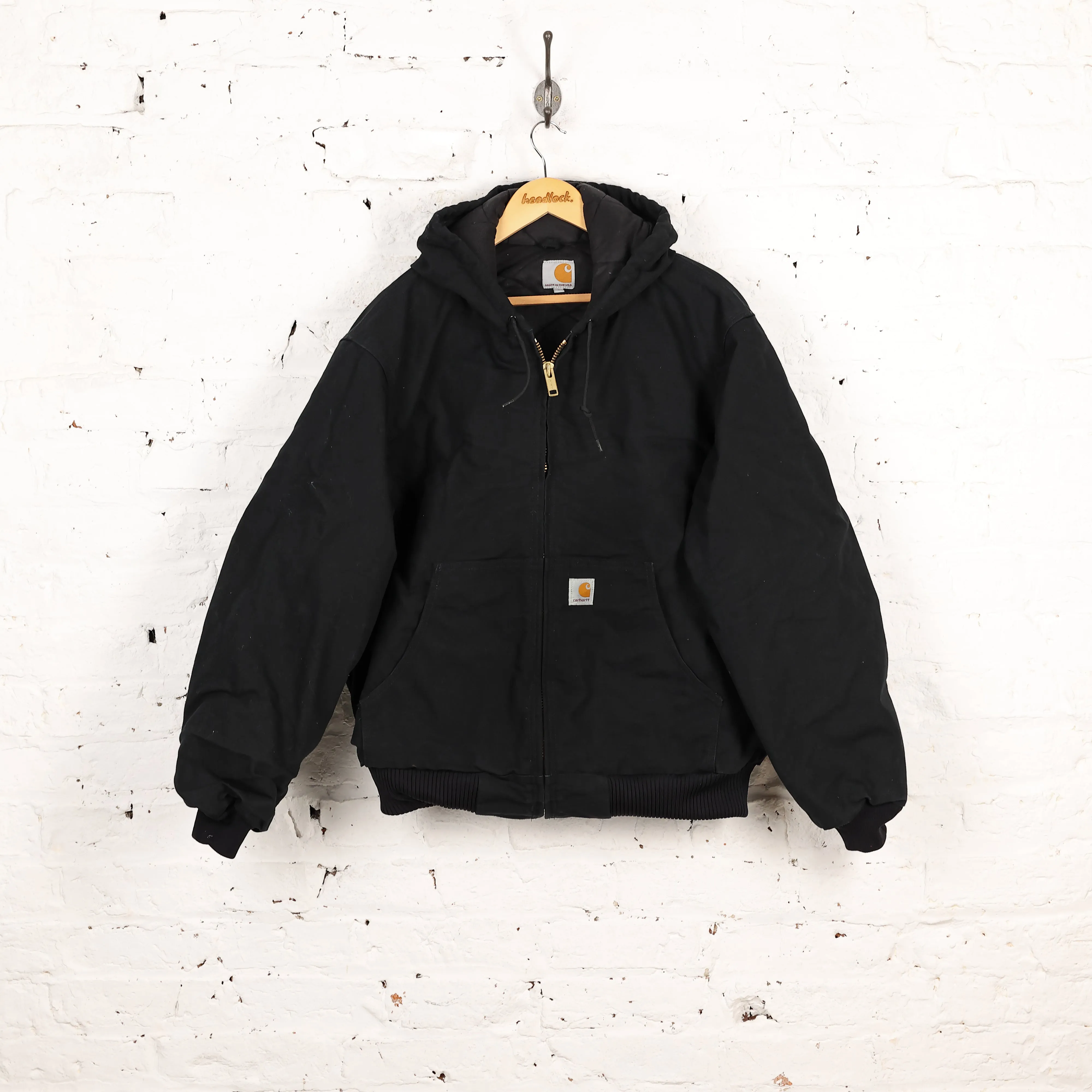 Carhartt Hooded Work Jacket - Black - L