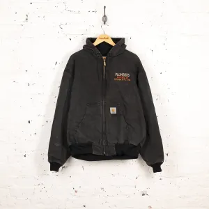 Carhartt Hooded Work Jacket- Black - XL
