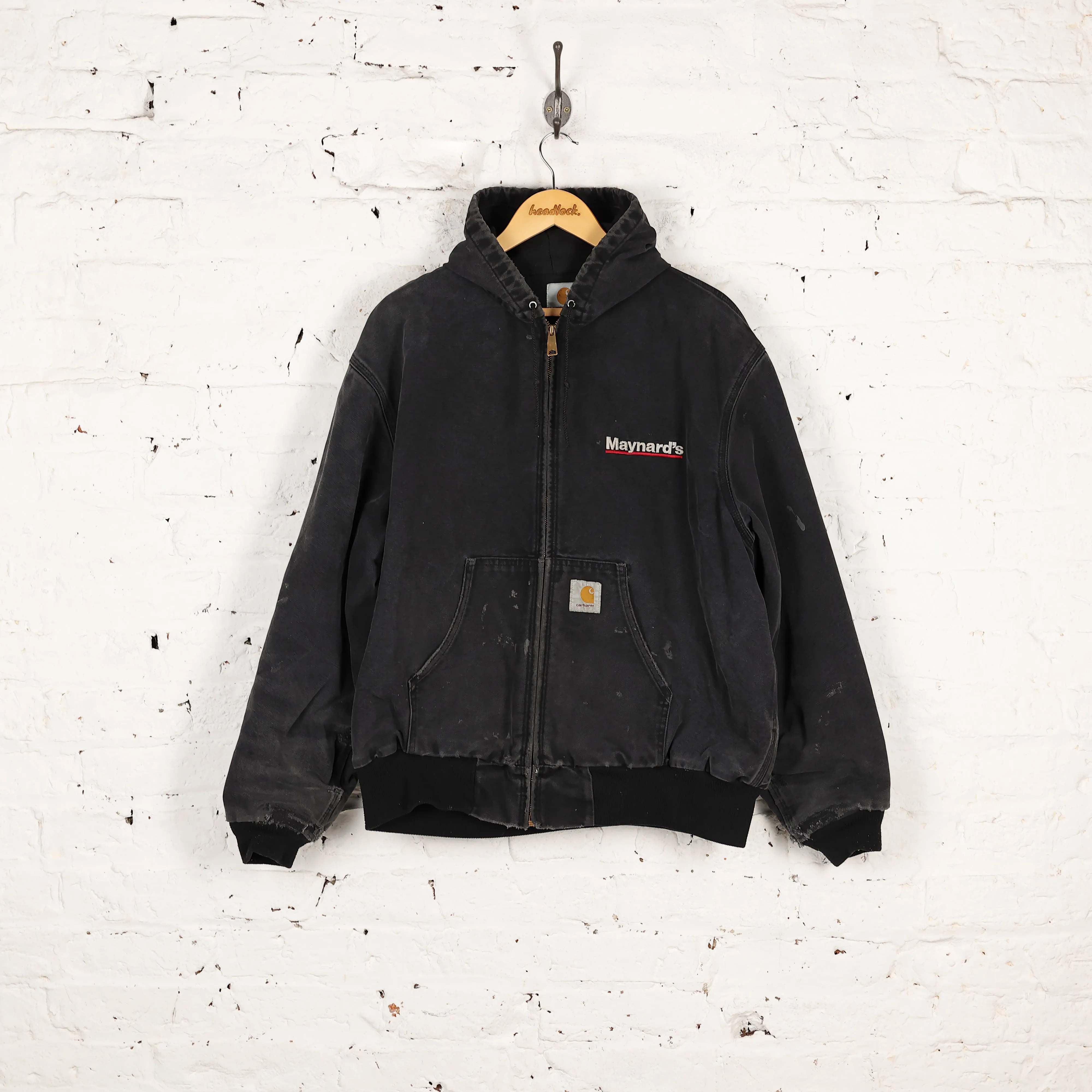 Carhartt Hooded Work Jacket - Black -XXL