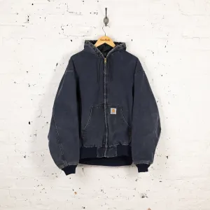 Carhartt Hooded Work Jacket - Blue - XL