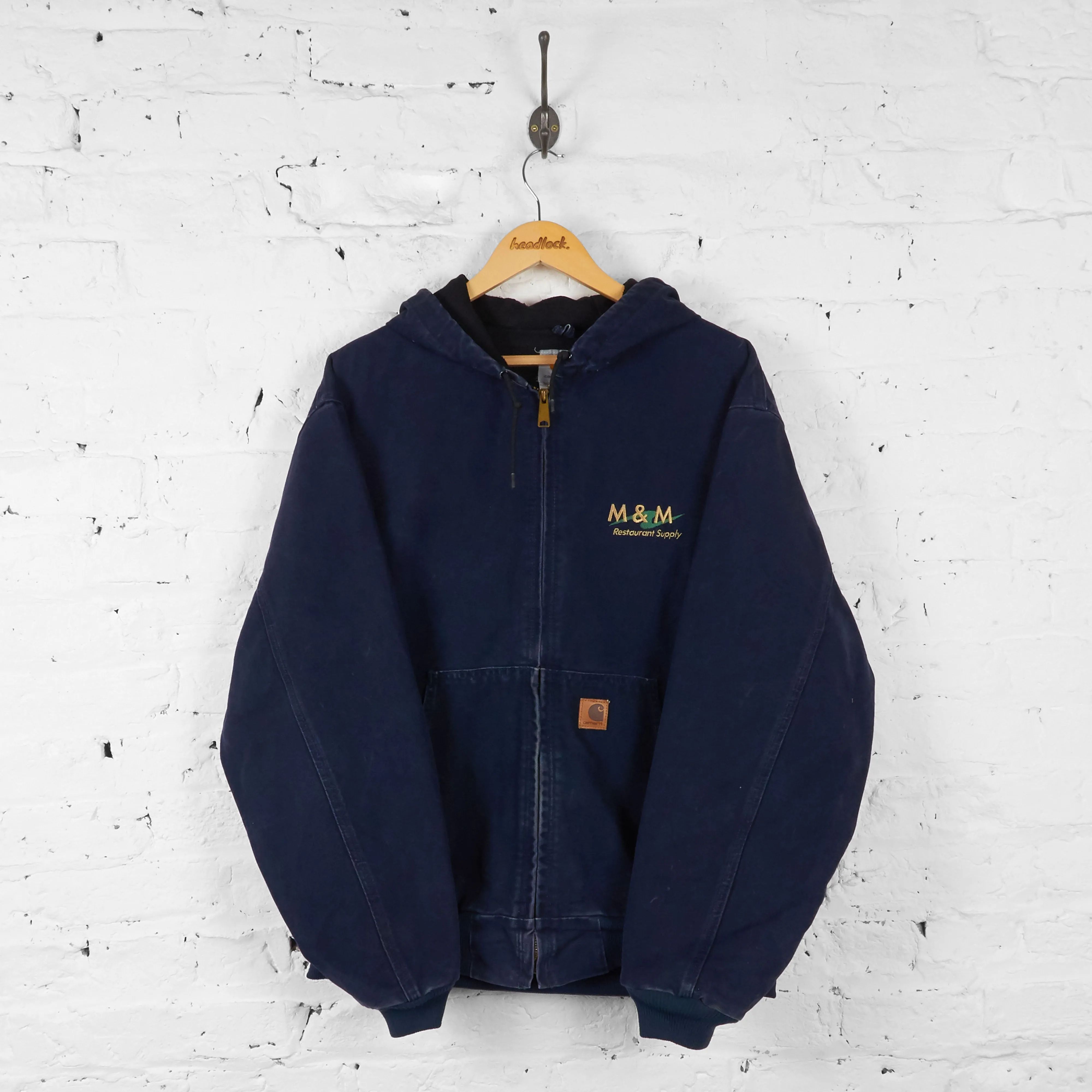 Carhartt Hooded Work Jacket - Blue - XL