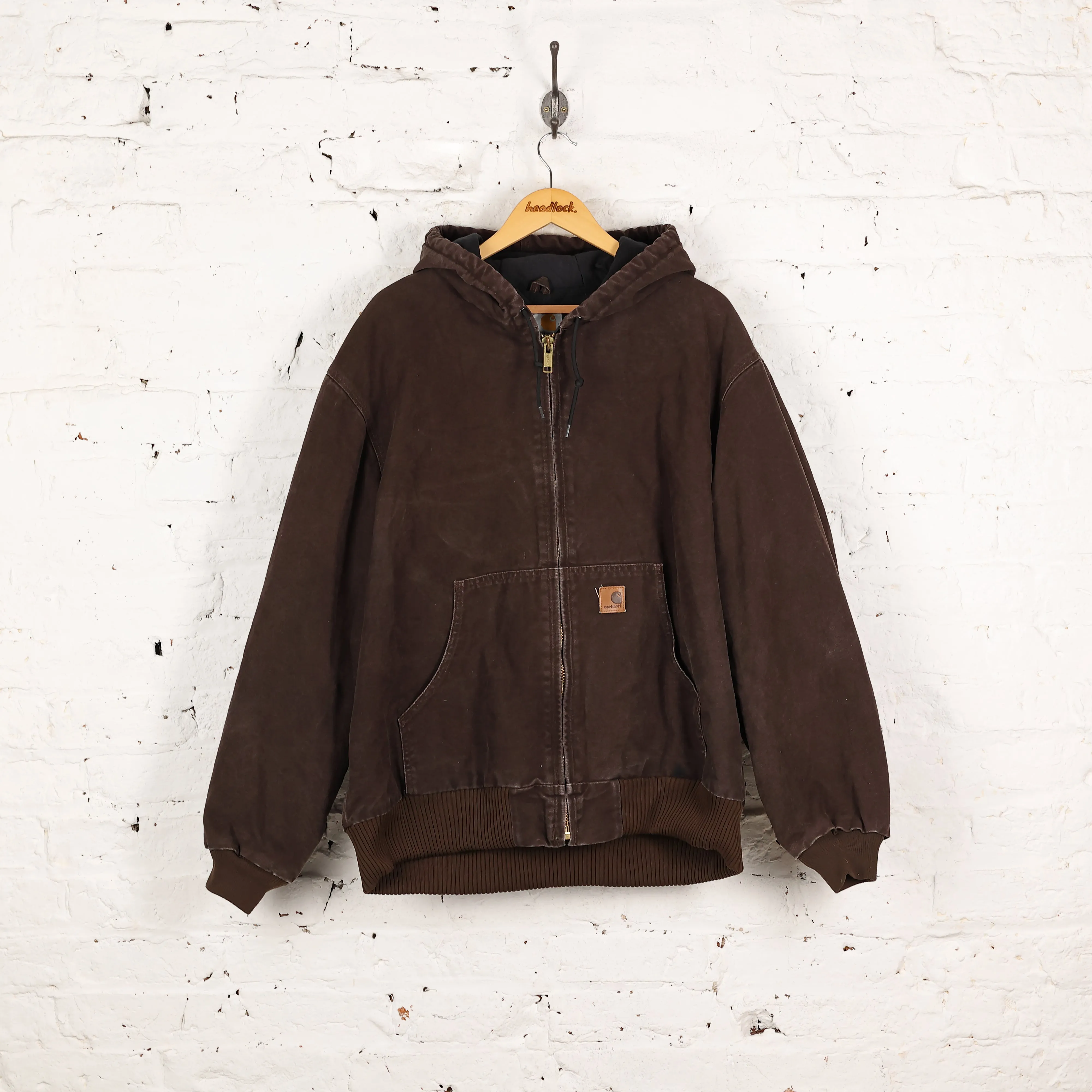 Carhartt Hooded Work Jacket - Brown - XL
