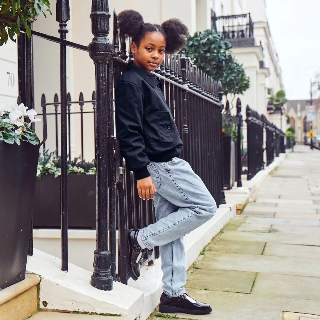 Carnaby Girls Bomber Jacket - Raven Black