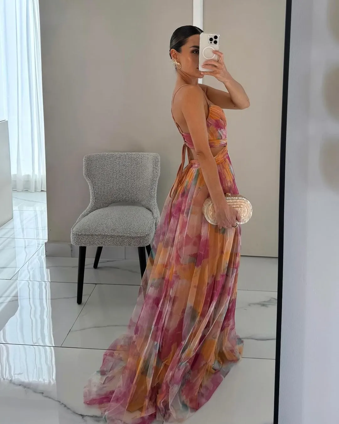 Carola™ | Charming Maxi Dress with Floral Print