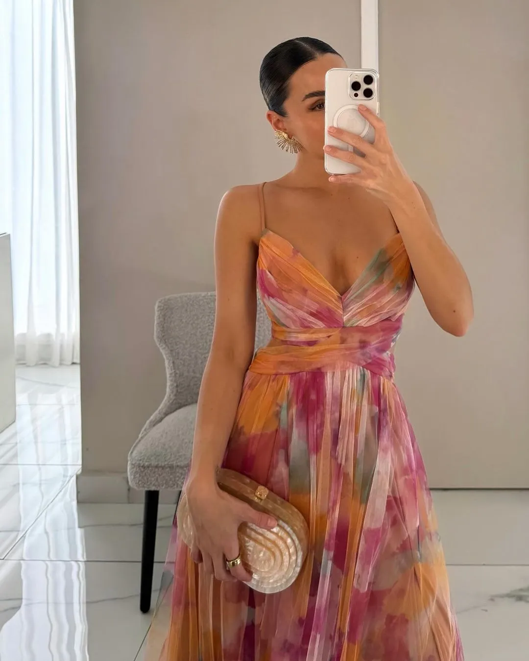 Carola™ | Charming Maxi Dress with Floral Print