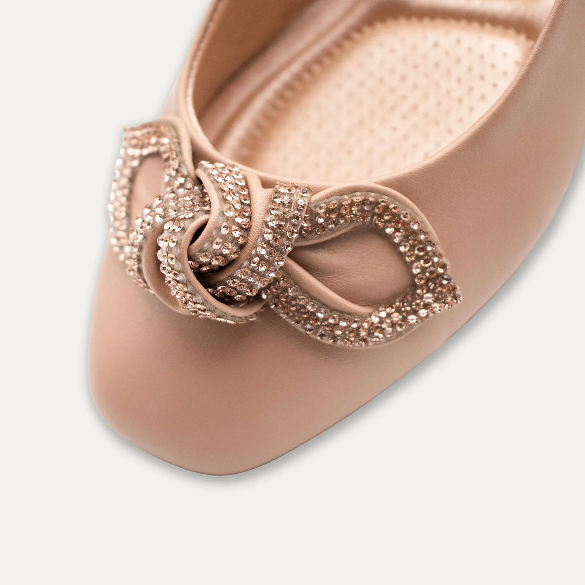 Catalina Crystal Bow Antique Ballet Flats