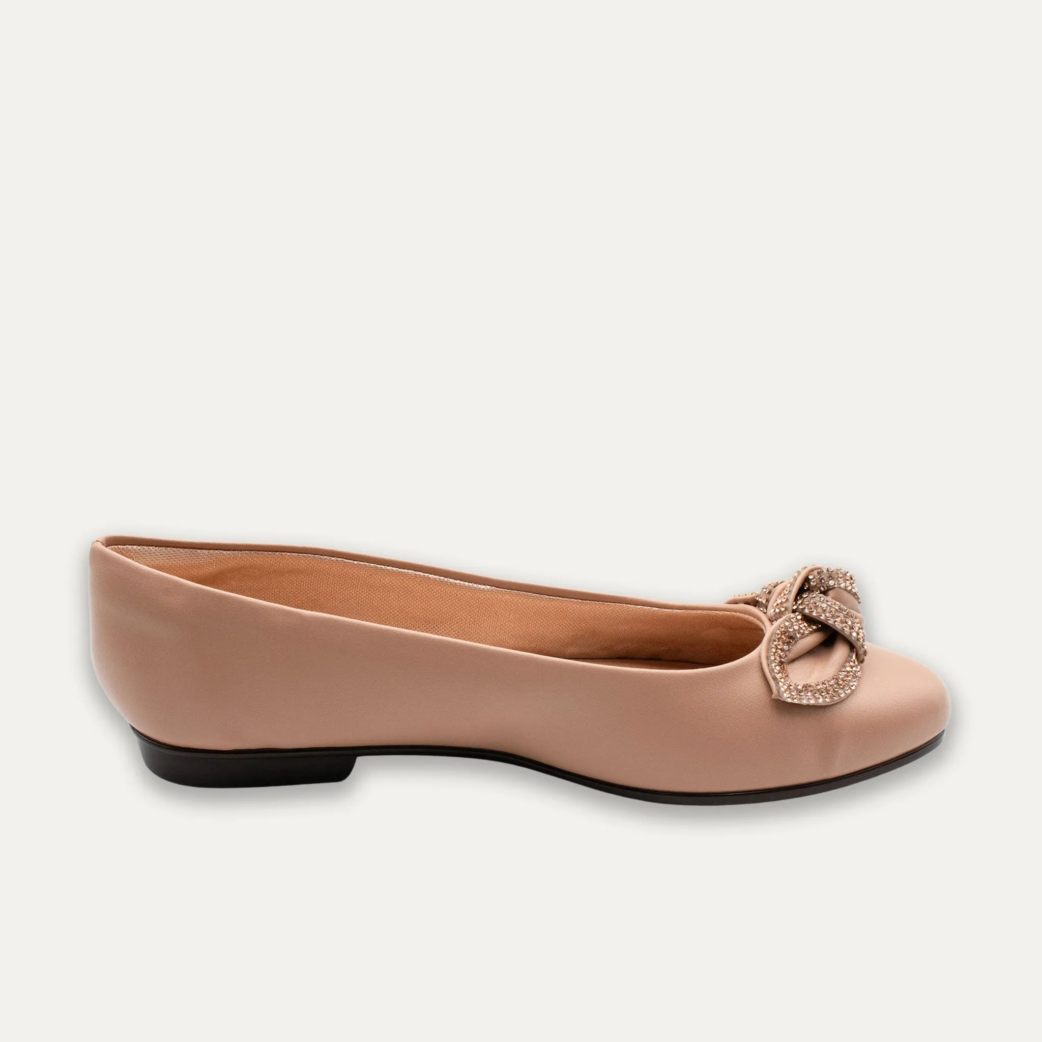 Catalina Crystal Bow Antique Ballet Flats
