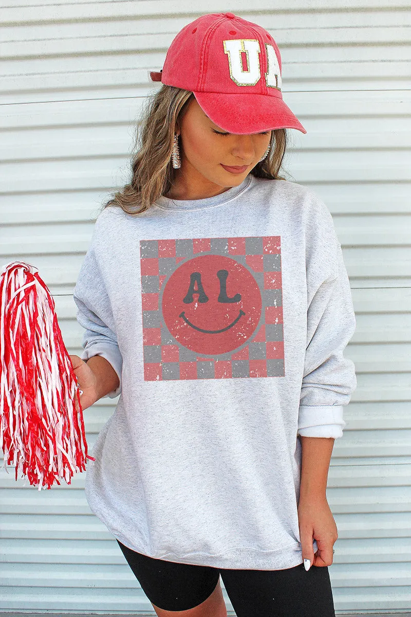 Checkerboard Happy AL Unisex NuBlend Crew Sweatshirt