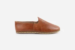 Chestnut Handmade Leather Loafers (Women's)