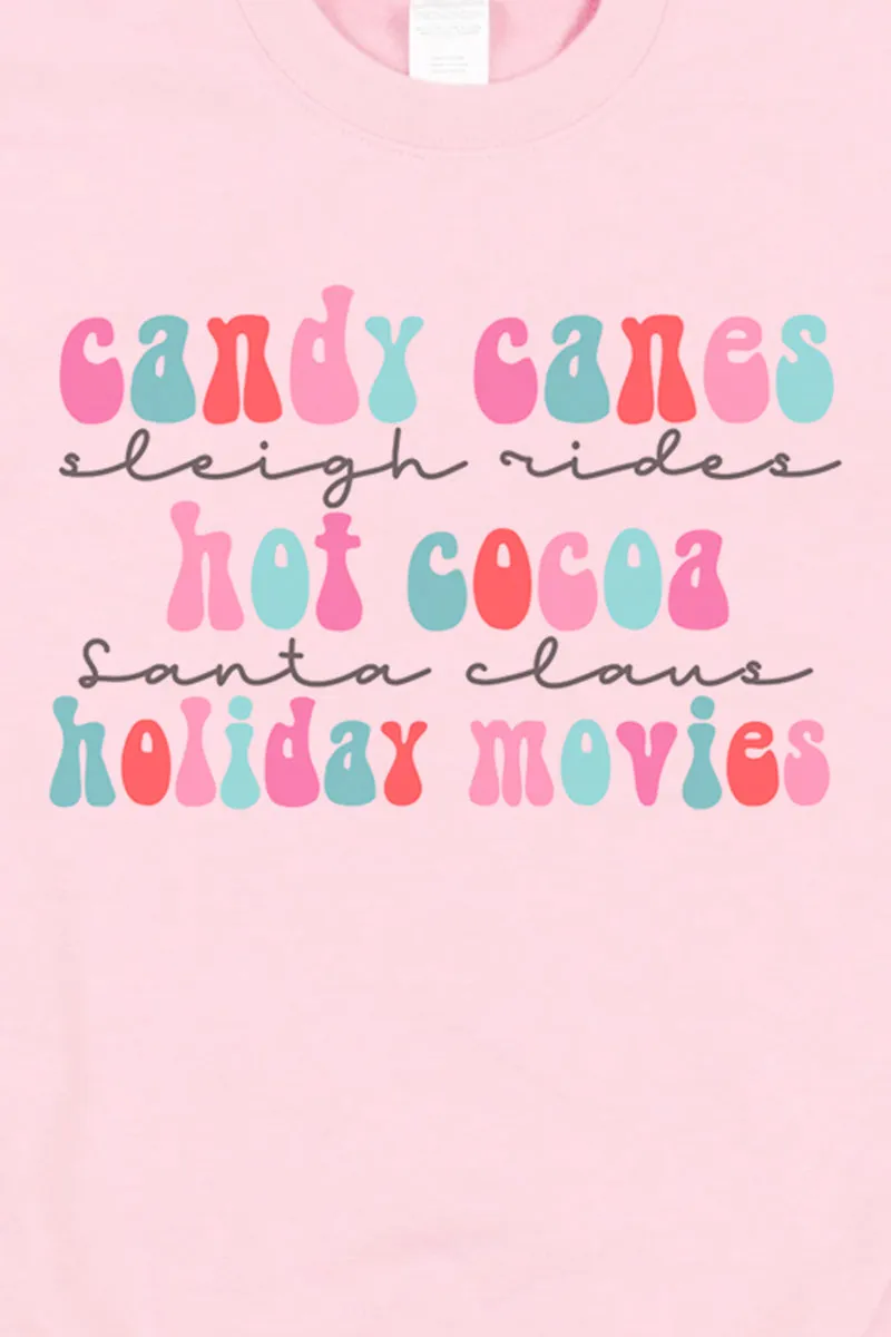 Colorful Christmas Favorite Things Ecosmart Crewneck Sweatshirt
