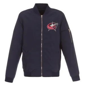 Columbus Blue Jackets Nylon Bomber Jacket