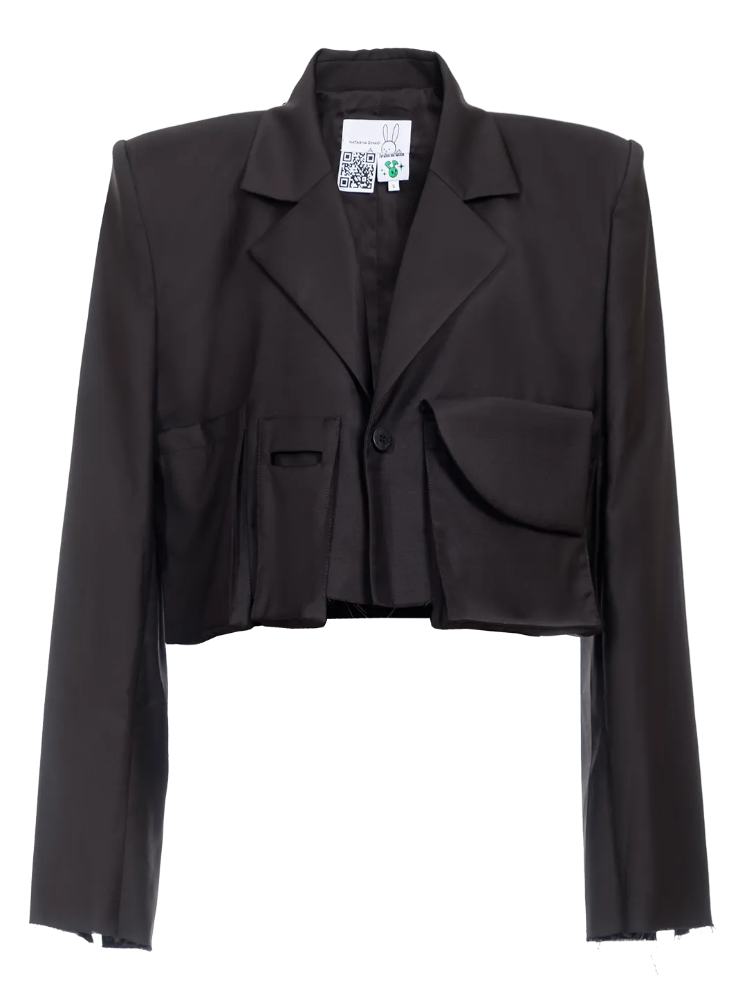 Corporate Shoulder Cropped Blazer