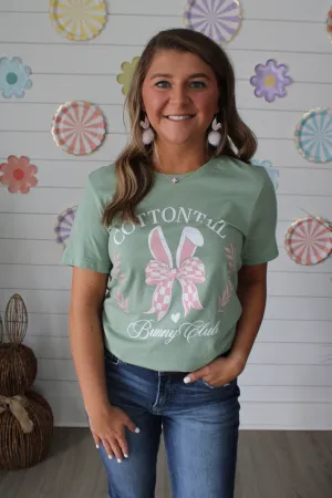 Cottontail Bunny Club Graphic Tee • Sage