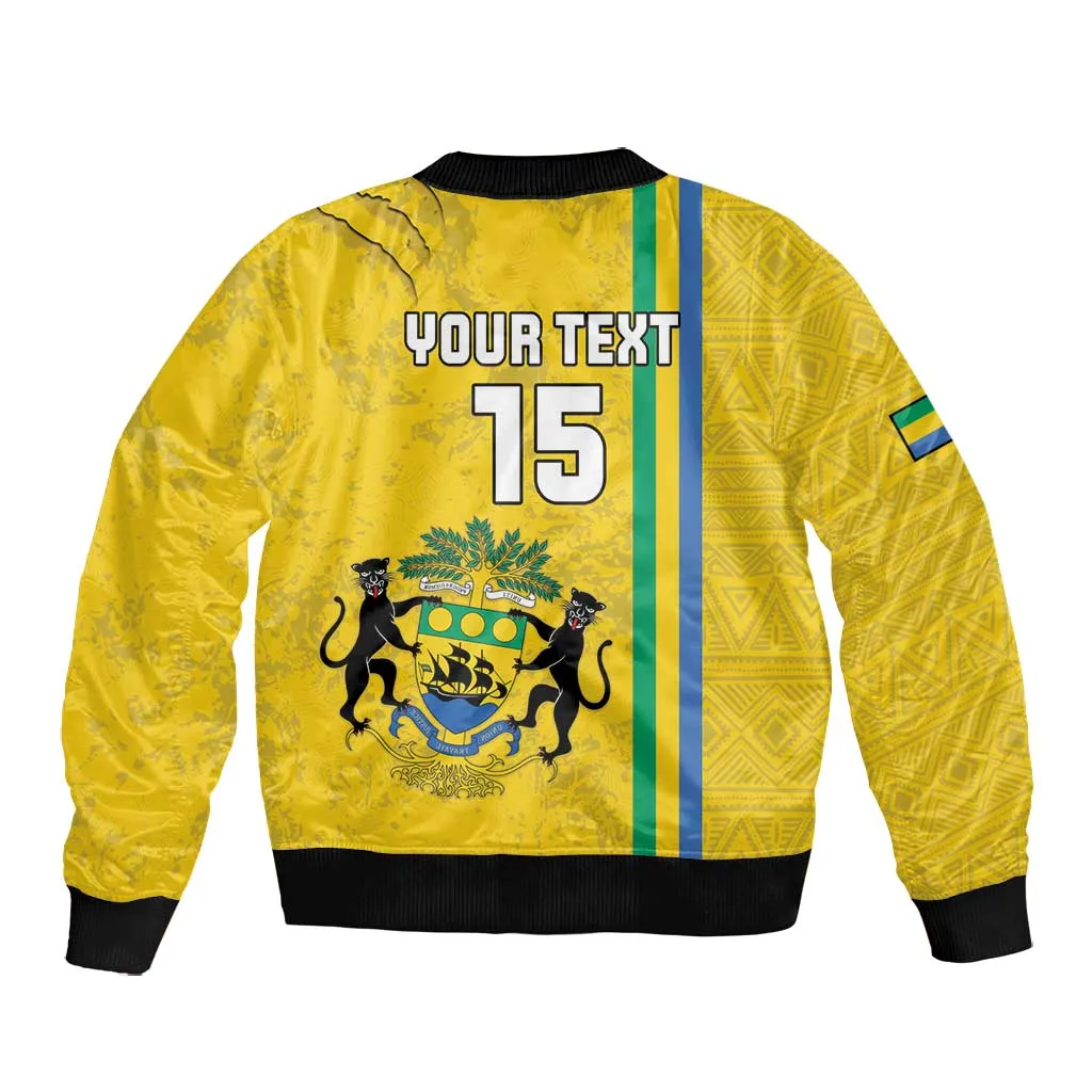 Custom Gabon Football Bomber Jacket Go Champions - Yellow Ver LT15