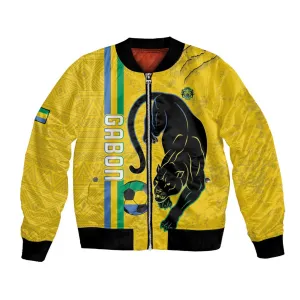 Custom Gabon Football Bomber Jacket Go Champions - Yellow Ver LT15