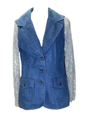 Denim Chainmail Blazer