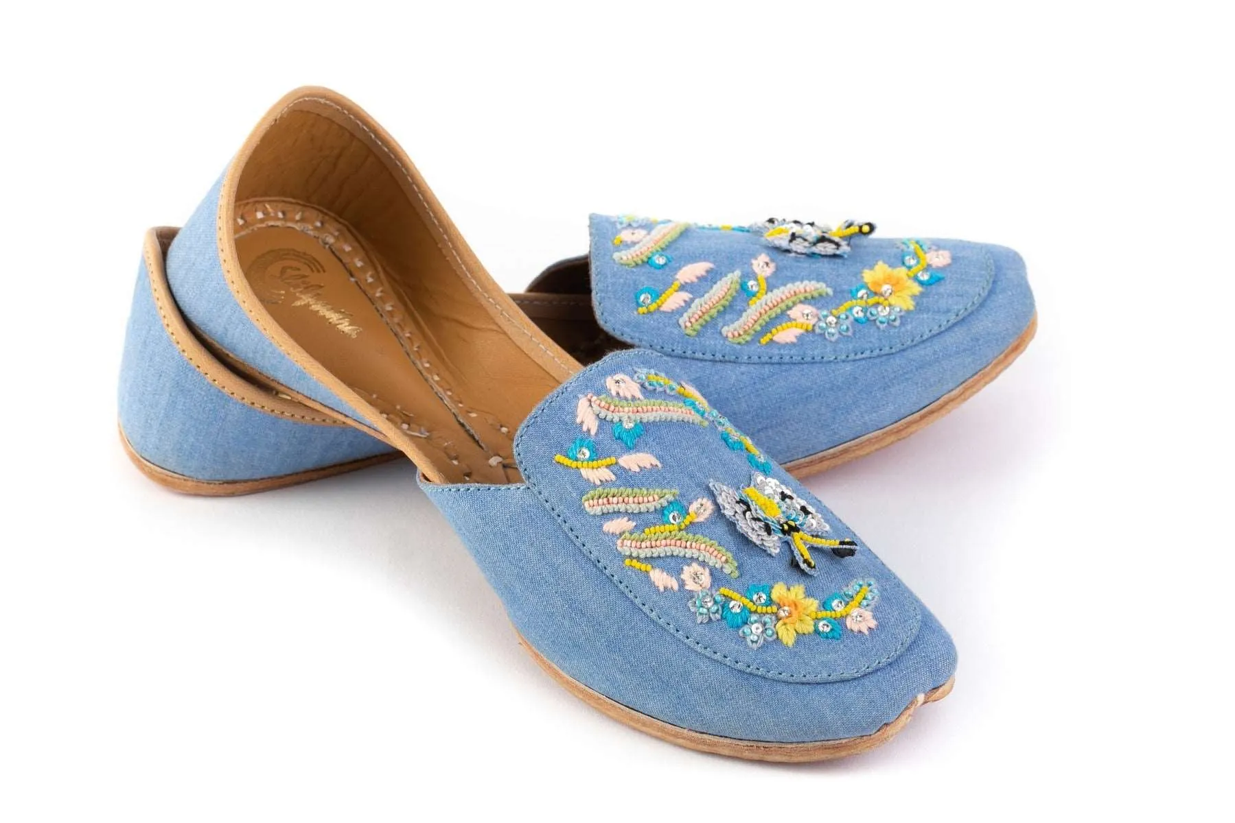 Denim Loafers - Handmade Comfort for Fashionable Casual Wear
