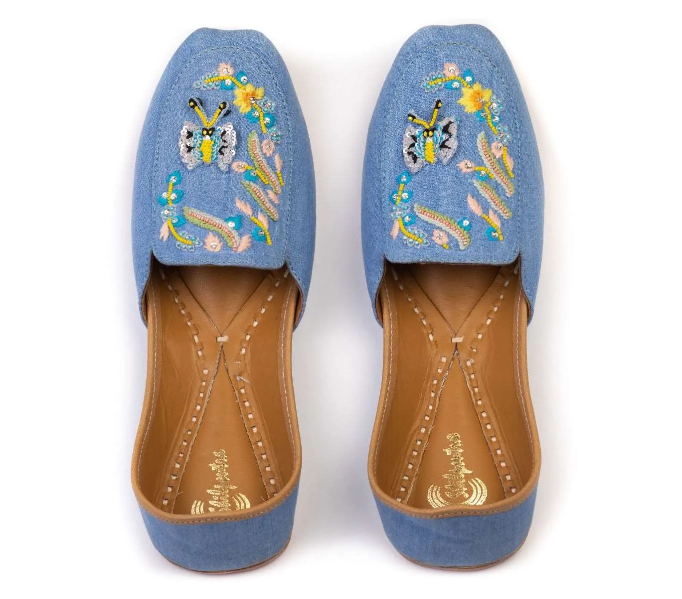 Denim Loafers - Handmade Comfort for Fashionable Casual Wear