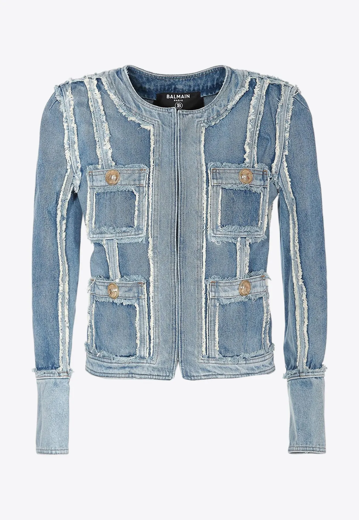 Denim Patchwork Short Blazer