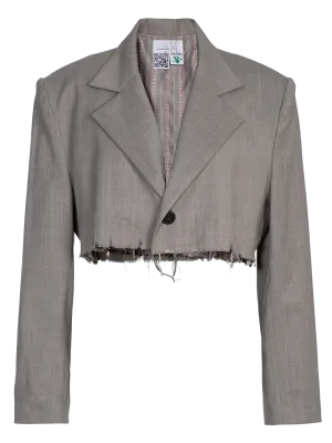 Destroyed Cropped Blazer