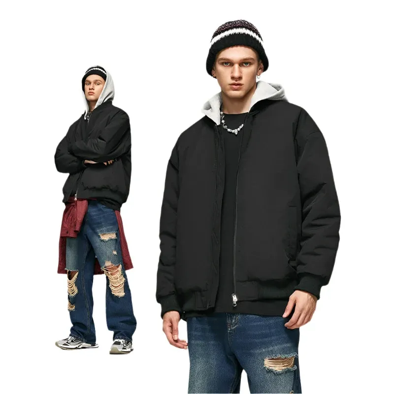 Detachable Hooded Bomber Padded Jacket