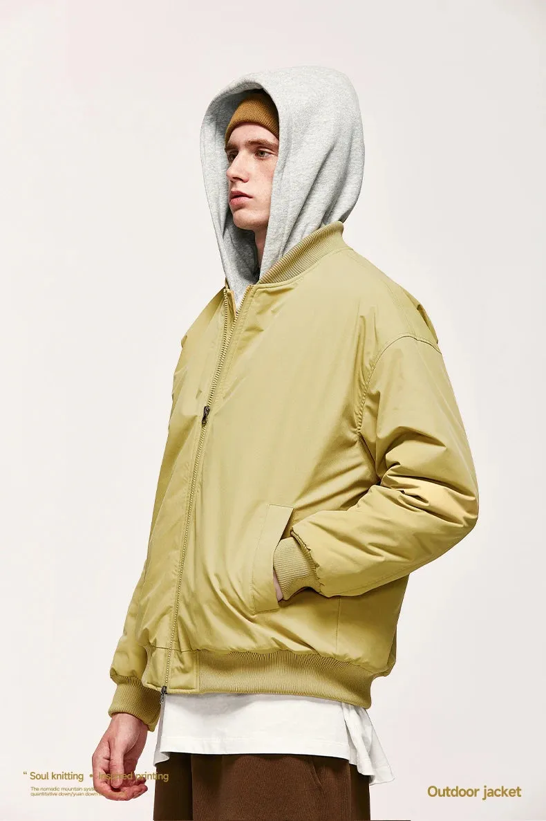 Detachable Hooded Bomber Padded Jacket