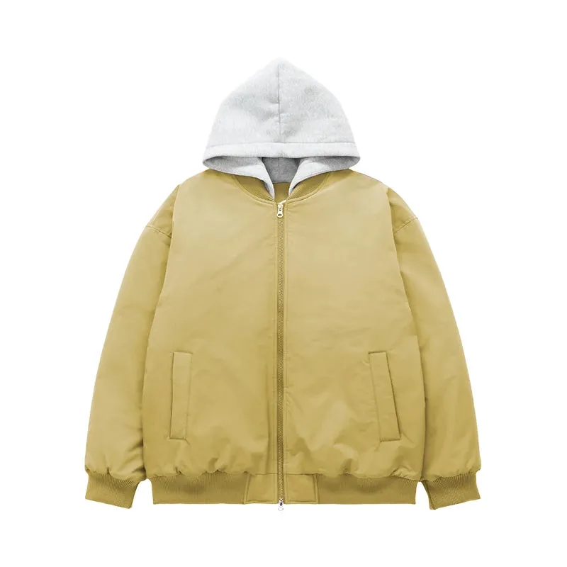 Detachable Hooded Bomber Padded Jacket