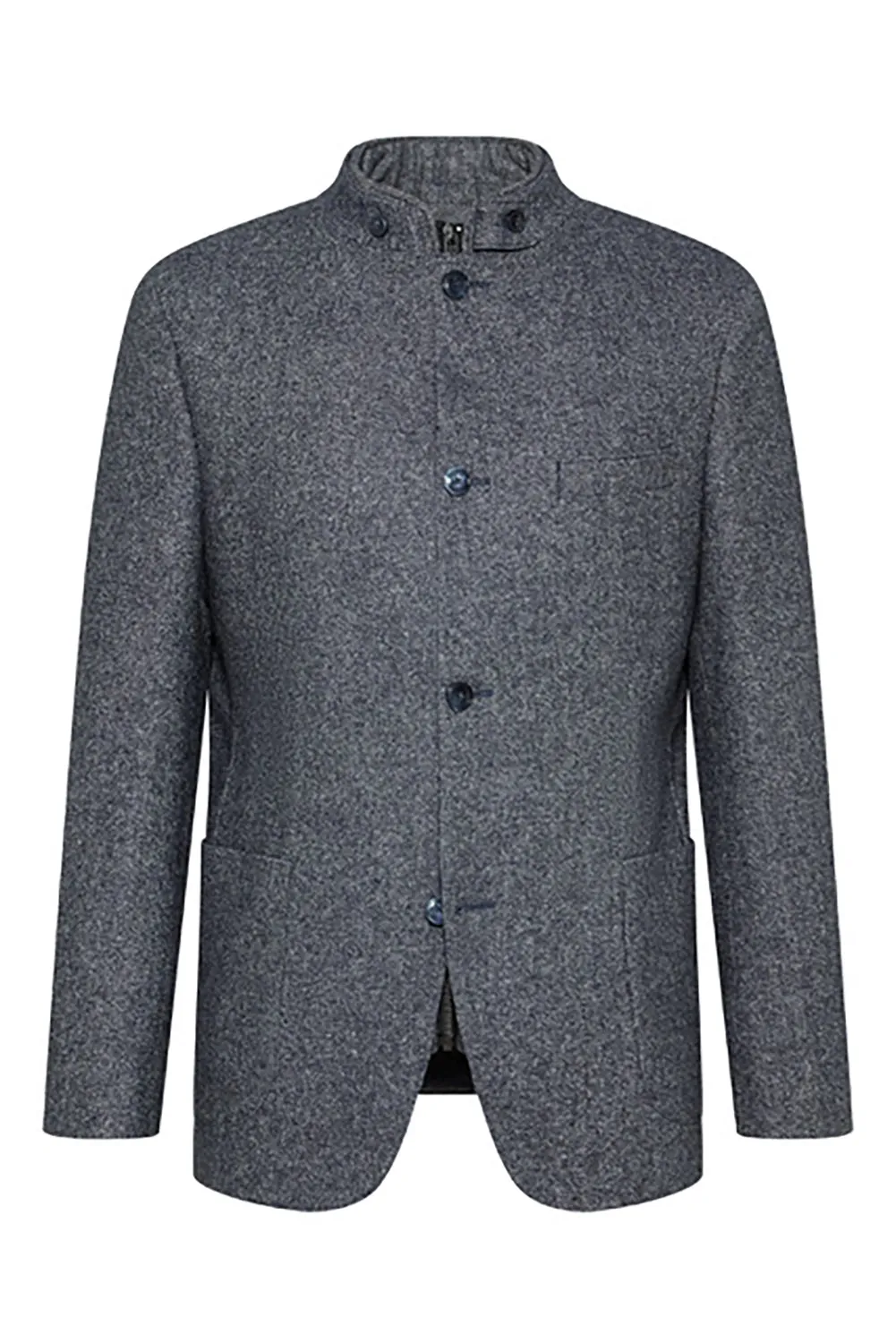 DIGEL ENVER WOOL SILK ZIP OUT COLLAR LONG LINE MODERN FIT BLAZER 1240182