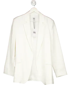Eleven Loves White Betine 100% Linen Blazer UK 14