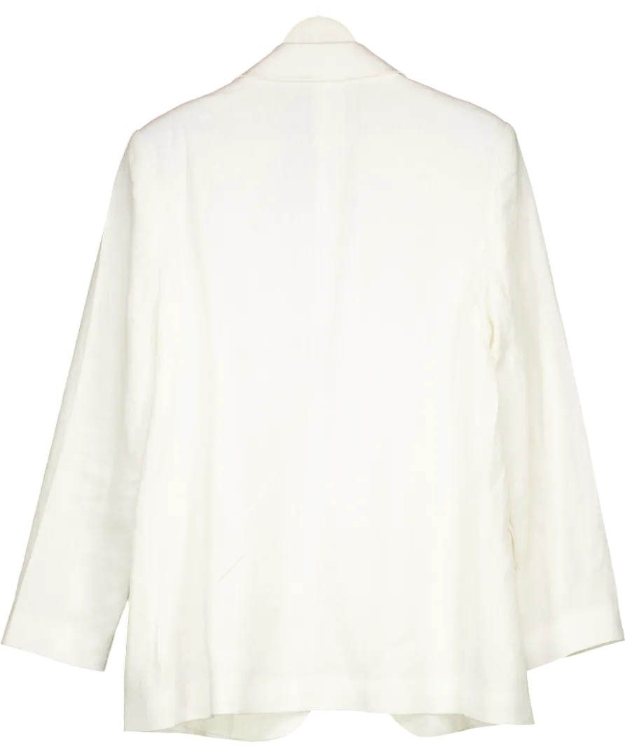Eleven Loves White Betine 100% Linen Blazer UK 14