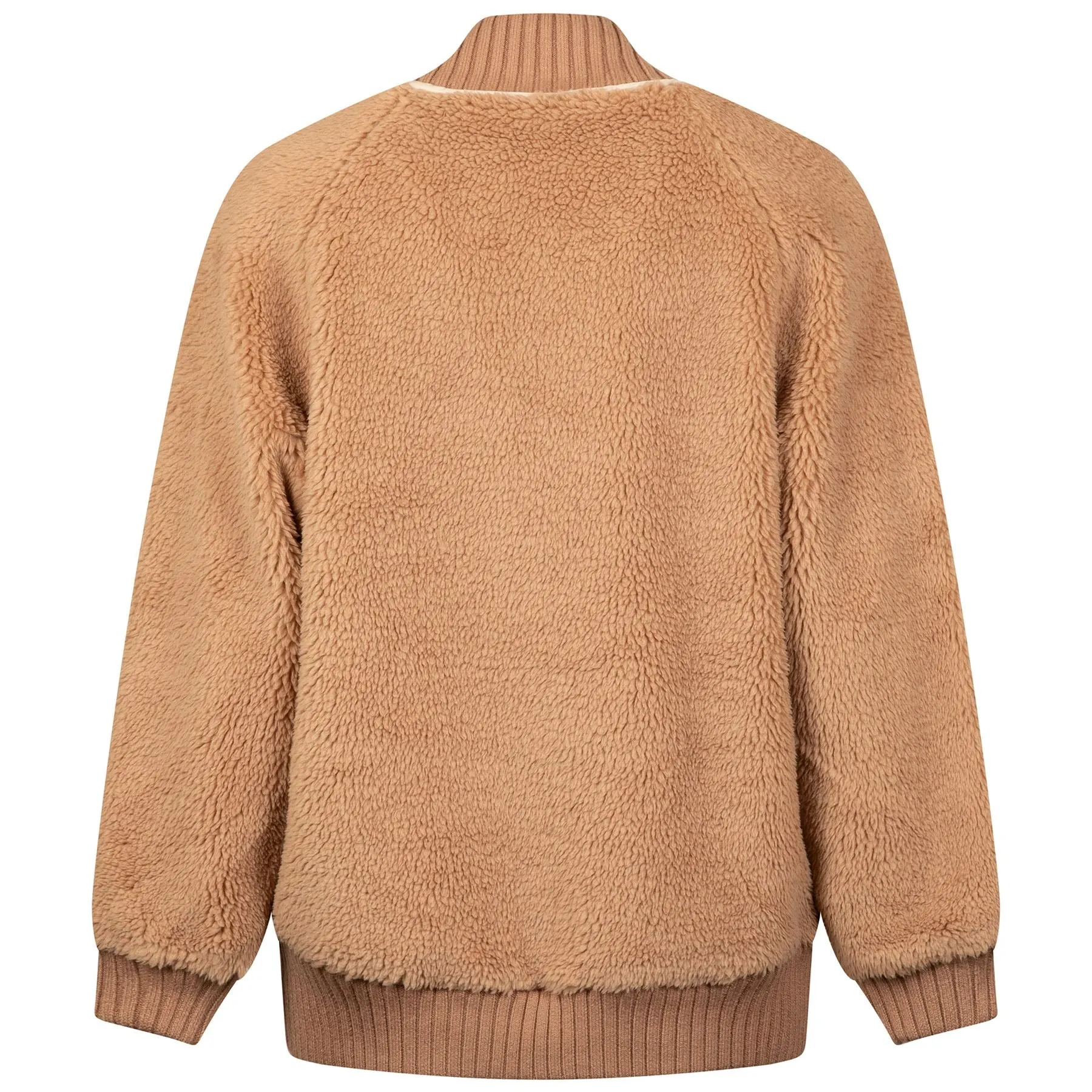 Ella Long Line Sherpa Bomber Jacket Chanterelle