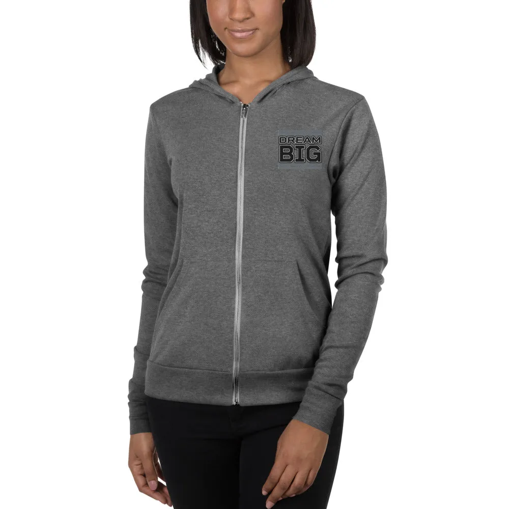 Embroidered Unisex Zip Hoodie