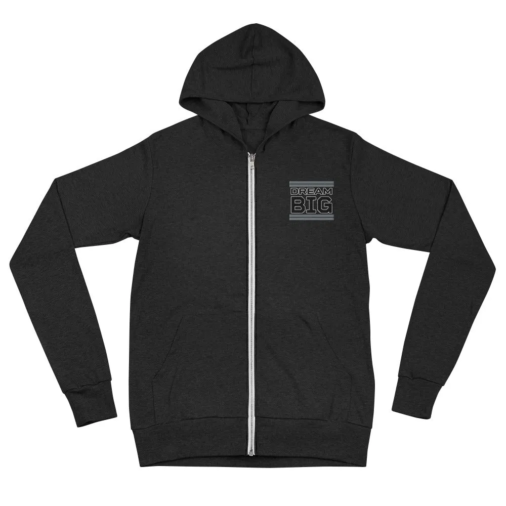 Embroidered Unisex Zip Hoodie