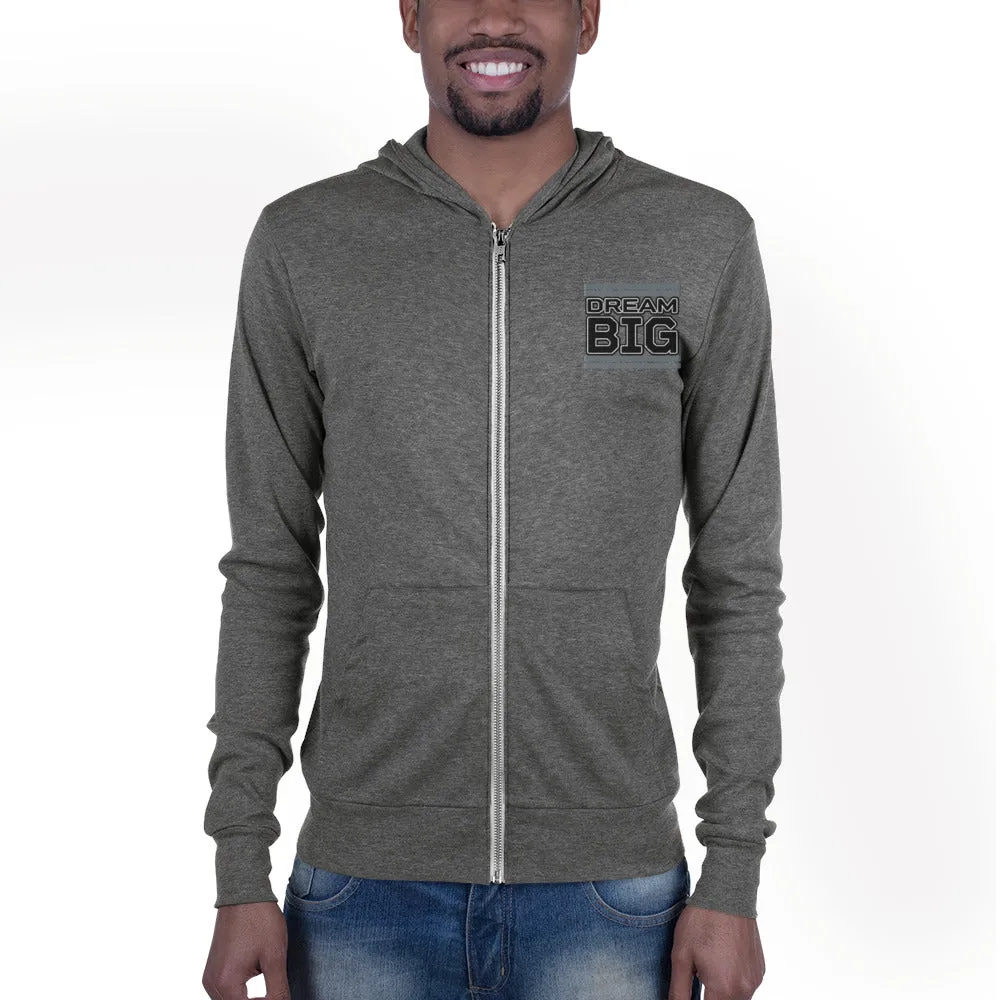 Embroidered Unisex Zip Hoodie