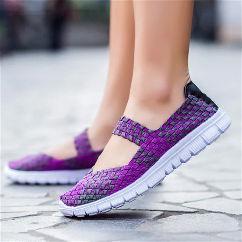 Fashion Closed Toe Breathable Woven Sandals for Women