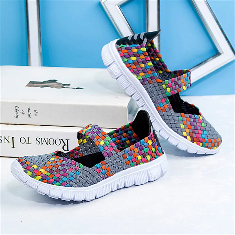 Fashion Closed Toe Breathable Woven Sandals for Women