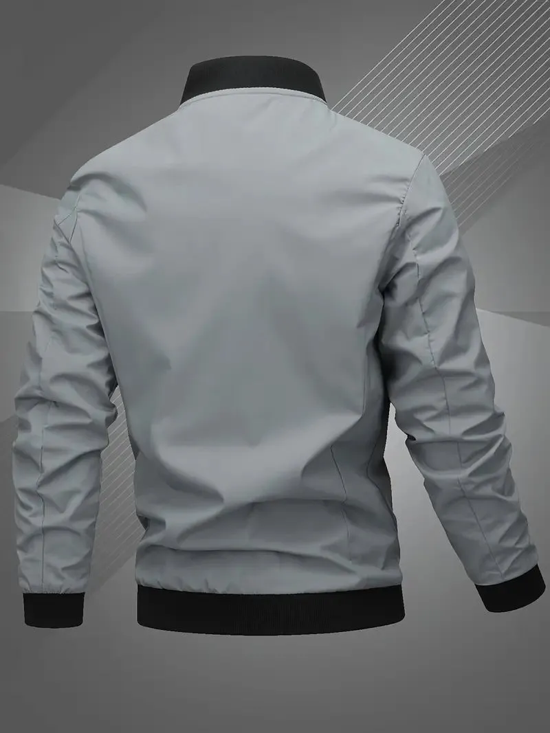 Fashionedge - Gestickte Herren Bomberjacke in Schwarz