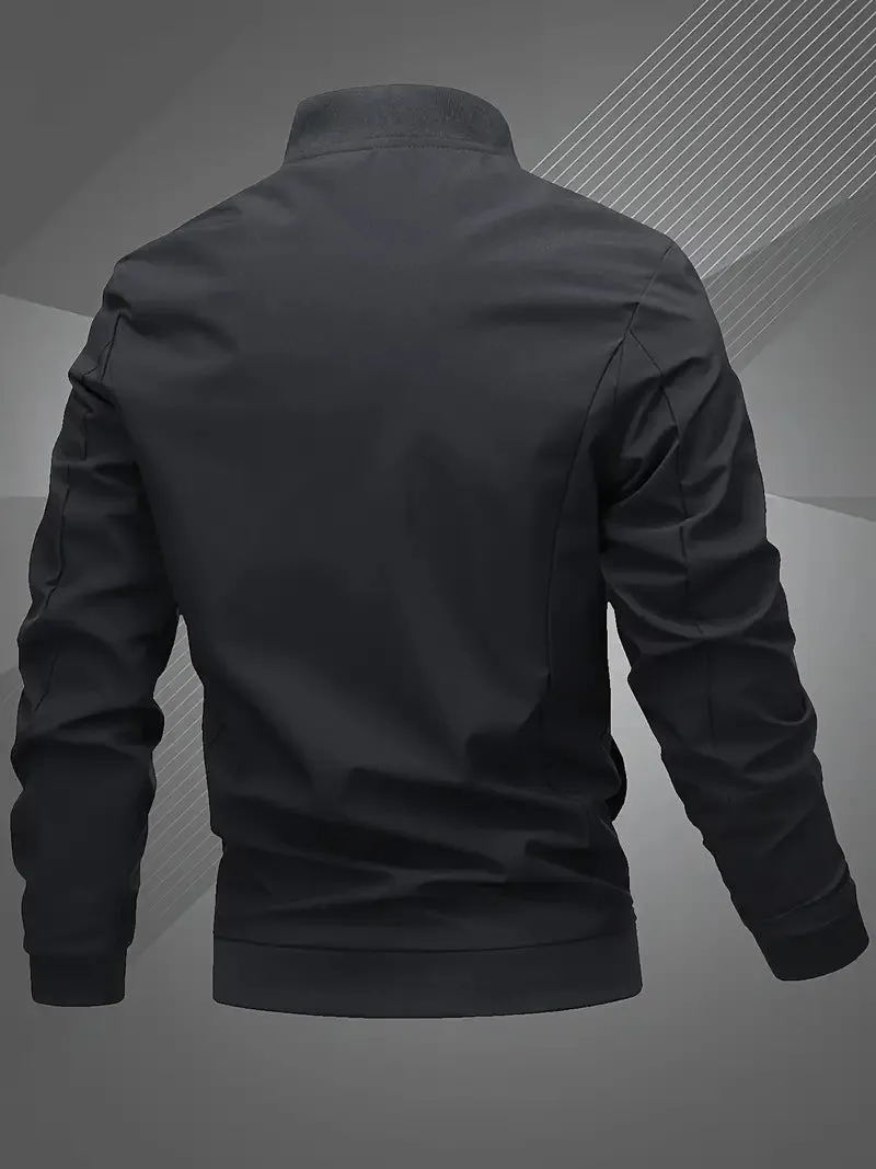 Fashionedge - Gestickte Herren Bomberjacke in Schwarz