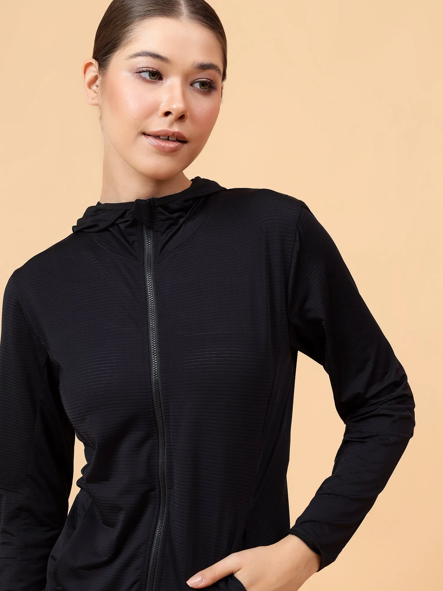 Fitkin Women Black Shape You Performance Jacket
