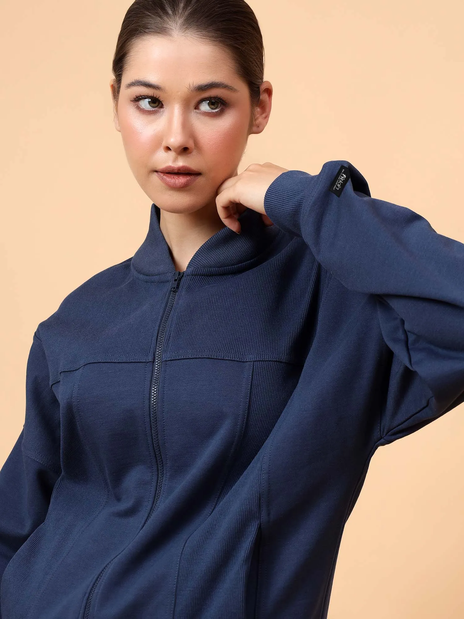 Fitkin Women Blue ActiveHeat Bomber Jacket