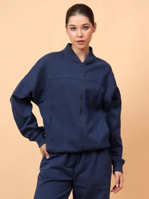 Fitkin Women Blue ActiveHeat Bomber Jacket