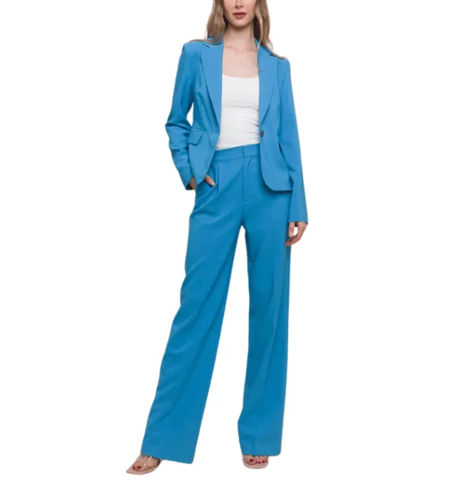 Fitted Cerulean Blue Blazer