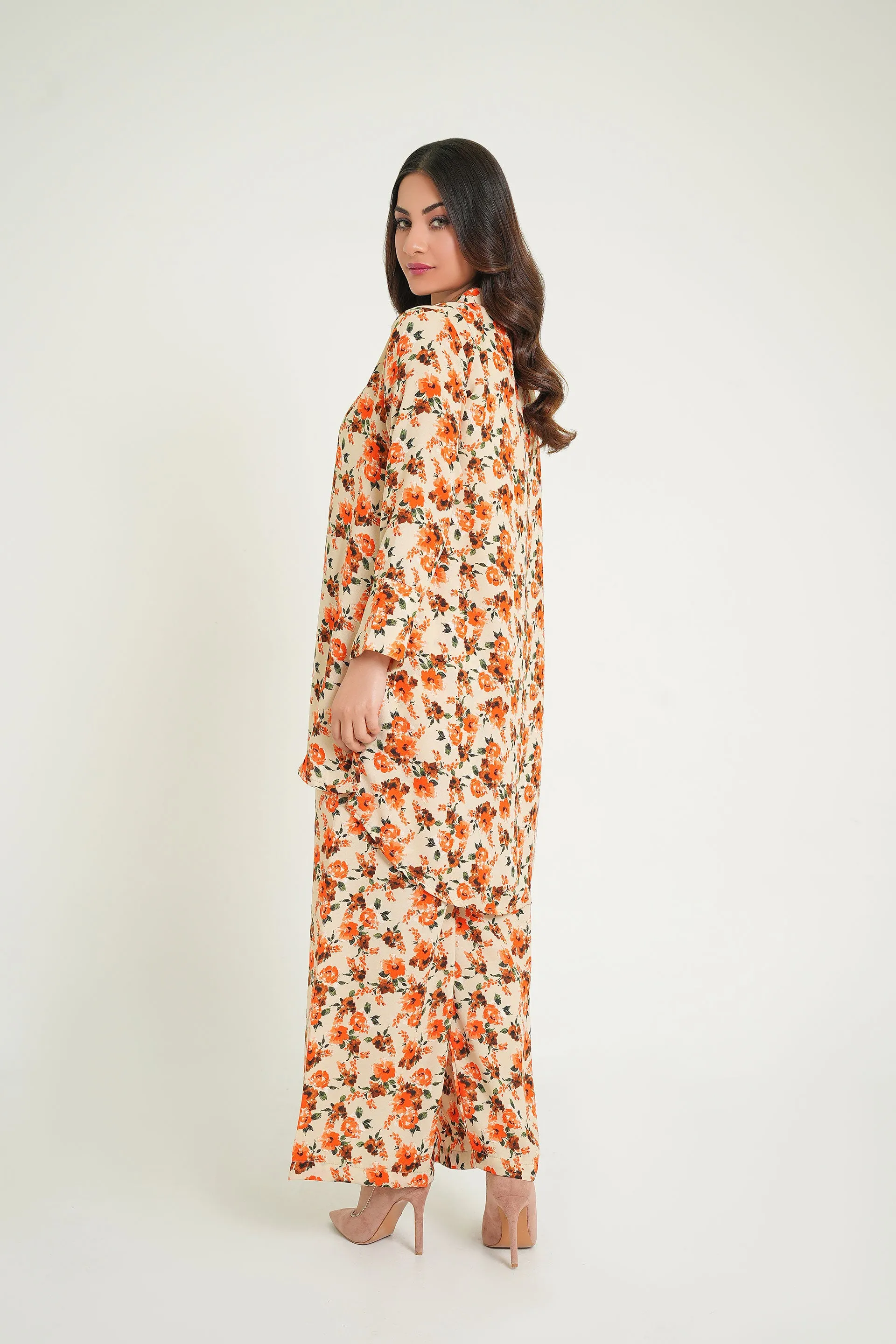 Floral Elegance Printed 2-Piece Suit