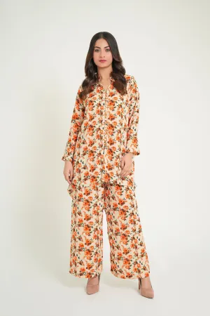 Floral Elegance Printed 2-Piece Suit